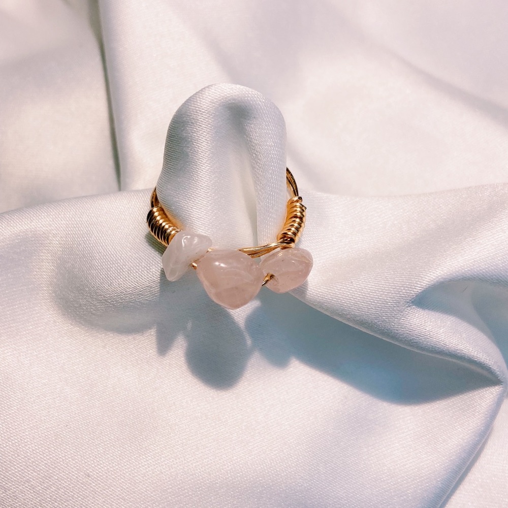 Crystal wire ring